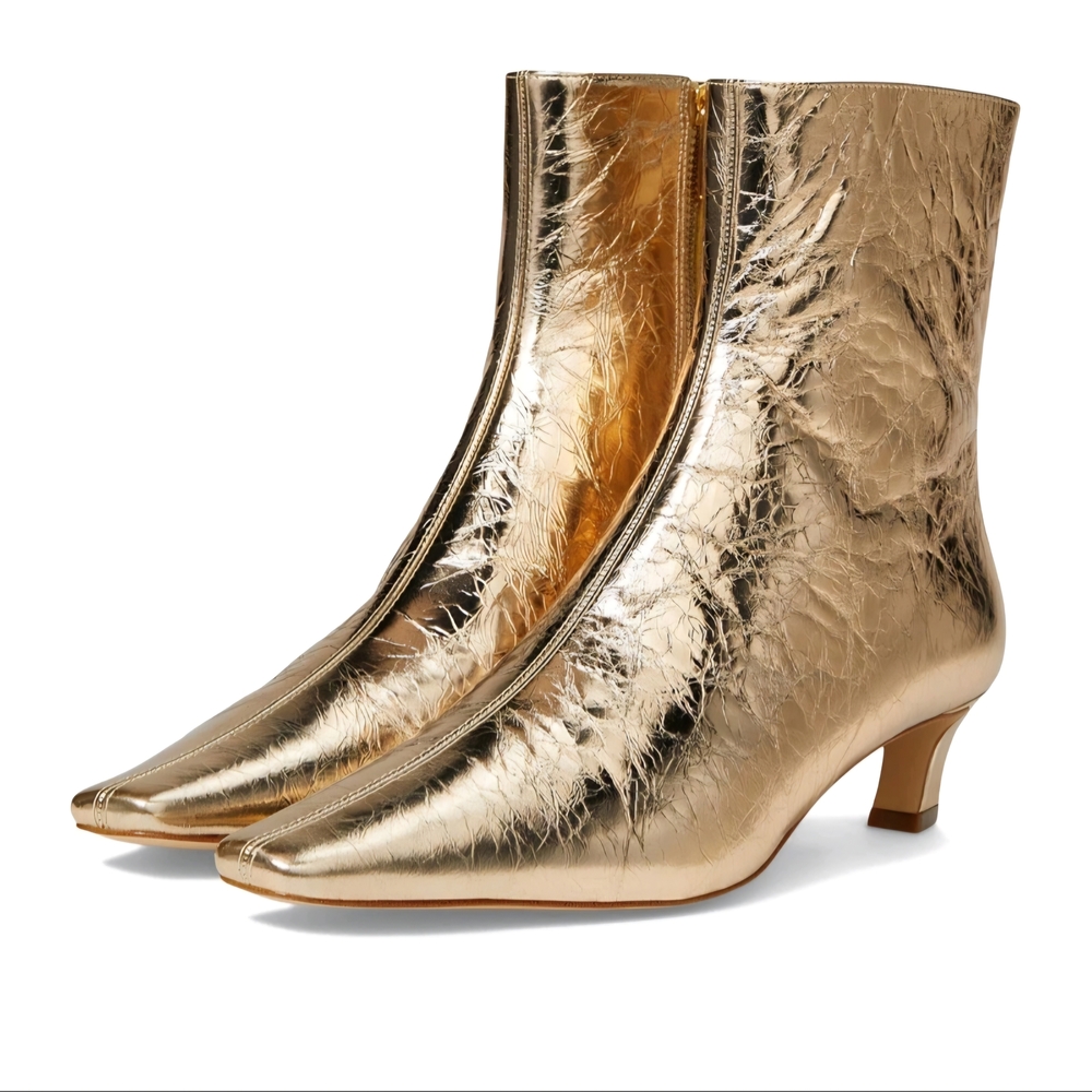 Michael Kors Shiny Gold Ankle Booties